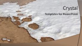  Presentation with sand - Presentation theme with springs desert - snow and sand background and a  colored foreground