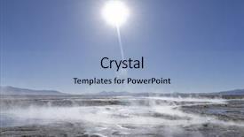  Presentation with hot springs - Audience pleasing slides consisting of springs in uyuni salt desert backdrop and a light blue colored foreground