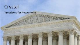  Presentation with united states supreme court - Colorful theme enhanced with springtime - united states supreme court backdrop and a light blue colored foreground