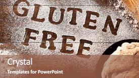  Presentation with dough - Presentation design featuring sprinkled with a gluten free background and a tawny brown colored foreground