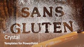  Presentation with flour - PPT theme featuring sprinkled with a gluten free background and a coral colored foreground