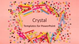  Presentation with sprinkles - Amazing theme having sprinkles blowers and birthday candle backdrop and a coral colored foreground
