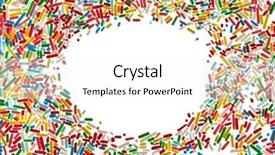  Presentation with frame border - Cool new theme with sprinkles isolated on white background backdrop and a white colored foreground