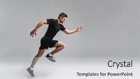  Presentation with full length portrait two men women brown sweater - Cool new PPT layouts with sprint - full length portrait backdrop and a light gray colored foreground