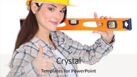  Presentation with spirit - Presentation enhanced with sprit - carpenter with spirit level background and a light gray colored foreground