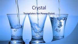  Presentation with clear - PPT theme featuring sprit - clear liquid pour into three background and a sky blue colored foreground