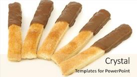  Presentation with cookies chocolate filling - Beautiful PPT layouts featuring sprit - traditional dutch cookies called krakeling backdrop and a blonde colored foreground