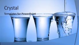  Presentation with vodka - Slide deck with sprit - vodka pour into glass toned background and a light blue colored foreground