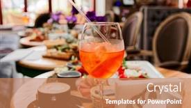  Presentation with italian food - Amazing presentation theme having spritz-fizz-cocktail-and-various backdrop and a coral colored foreground