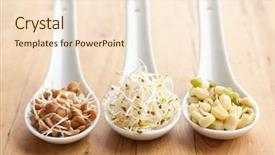  Presentation with sprout - Amazing theme having sprout - macrobiotic food backdrop and a lemonade colored foreground