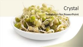  Presentation with bowl - Amazing slides having sprouted mung beans in bowl backdrop and a blonde colored foreground