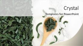  Presentation with spirulina - Audience pleasing PPT layouts consisting of sprouted spelt spirulina organic tagliatelle backdrop and a white colored foreground