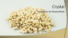 Presentation with healthy diet organic food - Beautiful theme featuring sprouting - sprouts of green buckwheat backdrop and a white colored foreground