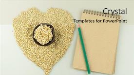  Presentation with healthy diet organic food - Amazing slide deck having sprouting - sprouts of green buckwheat backdrop and a soft green colored foreground