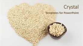  Presentation with vegan vegetarian diet - Colorful PPT theme enhanced with sprouting - sprouts of green buckwheat backdrop and a lemonade colored foreground