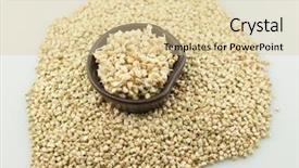  Presentation with vegan vegetarian diet - Slide deck having sprouting - sprouts of green buckwheat background and a lemonade colored foreground