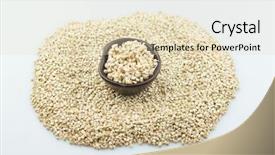  Presentation with healthy diet organic food - Audience pleasing PPT theme consisting of sprouting - sprouts of green buckwheat backdrop and a lemonade colored foreground