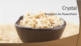  Presentation with healthy diet organic food - Amazing slide set having sprouting - sprouts of green buckwheat backdrop and a  colored foreground