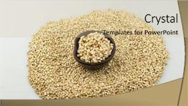  Presentation with vegan vegetarian diet - Beautiful theme featuring sprouting - sprouts of green buckwheat backdrop and a  colored foreground