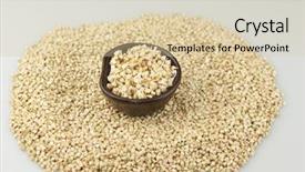 Presentation with healthy diet organic food - Slide deck featuring sprouting - sprouts of green buckwheat background and a  colored foreground