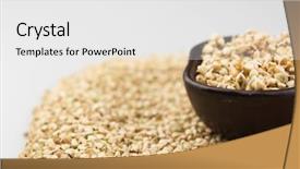  Presentation with healthy diet organic food - Slide deck with sprouting - sprouts of green buckwheat background and a  colored foreground