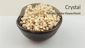  Presentation with healthy diet organic food - PPT layouts having sprouting - sprouts of green buckwheat background and a  colored foreground