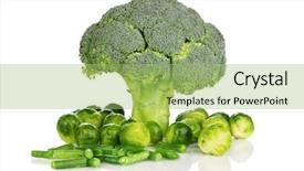  Presentation with bean sprouts - PPT layouts featuring sprouts and broccoli with french background and a  colored foreground