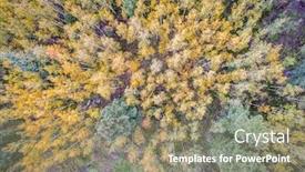  Presentation with fall mountains - Colorful PPT theme enhanced with spruce and aspen in fall colors at kenosha pass in colorado's rocky mountains aerial view backdrop and a coral colored foreground