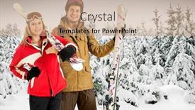  Presentation with spruce - PPT theme consisting of spruce-and-fir-trees-covered background and a coral colored foreground