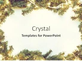 Spruce Branches On Blank Background PPT template 60 | CrystalGraphics