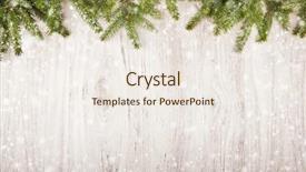  Presentation with wooden lighting - Audience pleasing slide set consisting of spruce branches on light wooden backdrop and a sky blue colored foreground