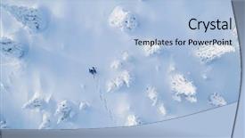  Presentation with winter forest - Slide deck consisting of spruce forest winter outdoor leasure background and a light blue colored foreground