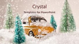  Presentation with spruce - Slide set with spruce trees christmas theme background and a lemonade colored foreground