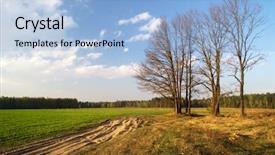  Presentation with russia - Cool new presentation theme with spss - spring trees in the field backdrop and a  colored foreground