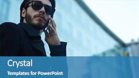  Presentation with black man - Audience pleasing presentation theme consisting of spy - low angle portrait of handsome backdrop and a teal colored foreground