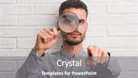  Presentation with brick wall - Audience pleasing theme consisting of spy - young adult man over brick backdrop and a gray colored foreground