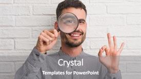  Presentation with special education young adult man - Audience pleasing slides consisting of spy - young adult man over brick backdrop and a gray colored foreground