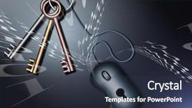  Presentation with coding binary code blue polygonal - Amazing slide set having spy fiction - binary code keys backdrop and a tawny brown colored foreground