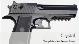  Presentation with desert star of bethlehem nativity - Theme featuring spy fiction - desert eagle gun isolated background and a white colored foreground