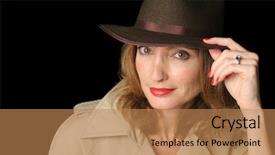  Presentation with spy - Theme with spy in a trench-coat background and a coral colored foreground