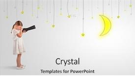  Presentation with cute - Presentation theme consisting of spyglass to lighting bulb background and a  colored foreground