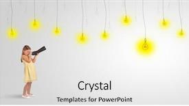  Presentation with cute - Amazing PPT theme having spyglass to lighting bulb backdrop and a  colored foreground