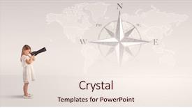  Presentation with compass map - Colorful PPT layouts enhanced with spyglass to map and compass backdrop and a sky blue colored foreground