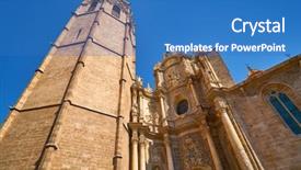  Presentation with tower - Cool new theme with sq - valencia cathedral main door backdrop and a teal colored foreground