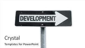  Presentation with sql - Presentation design with sql - development direction sign isolated background and a white colored foreground