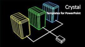  Presentation with server - Colorful theme enhanced with sql - network server cluster abstract internet backdrop and a black colored foreground