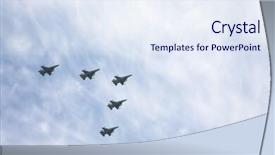  Presentation with flying - Colorful PPT layouts enhanced with squadron of warplanes flying backdrop and a sky blue colored foreground