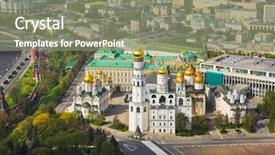  Presentation with world war 1 russia - Cool new PPT layouts with red square - moscow kremlin - russia backdrop and a gray colored foreground