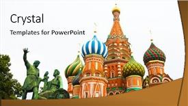 Presentation with russia - Beautiful presentation featuring red square - moscow russia saint basil's cathedral backdrop and a pink colored foreground