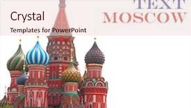  Presentation with russia - Audience pleasing presentation design consisting of red square - st basil's cathedral in moscow backdrop and a lemonade colored foreground